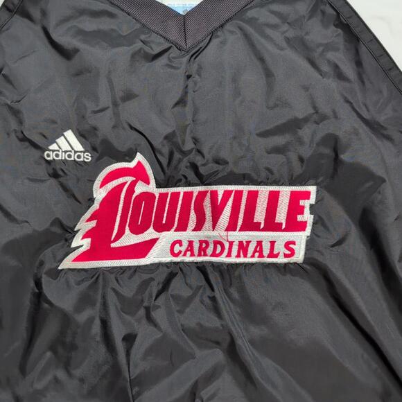 Vintage Y2K Adidas Louisville Cardinals Pullover Windbreaker Lined Jacket Large - Picture 3 of 10